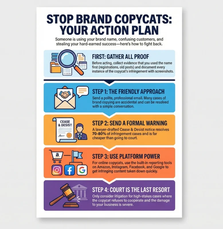 brand name infringement steps