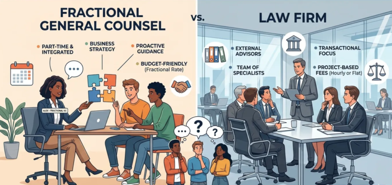 Fractional General Counsel vs. Law Firm Which Is Right for Your Startup
